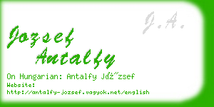 jozsef antalfy business card